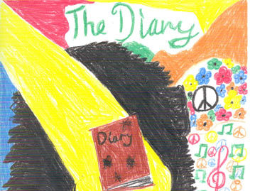 A hand drawn image of a diary